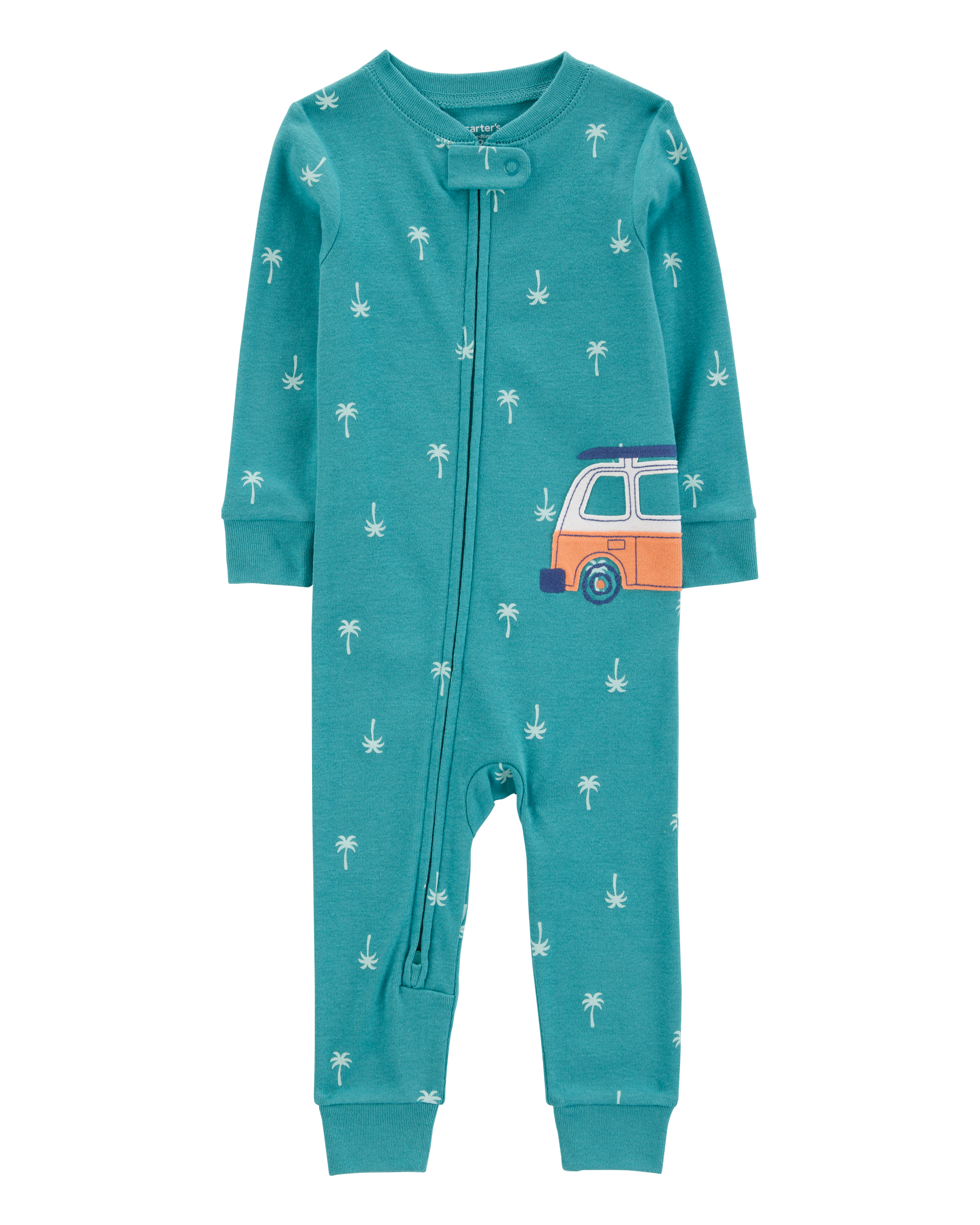 Toddler Car Palm Tree Snug Fit Cotton 1-Piece Pajamas Carter's