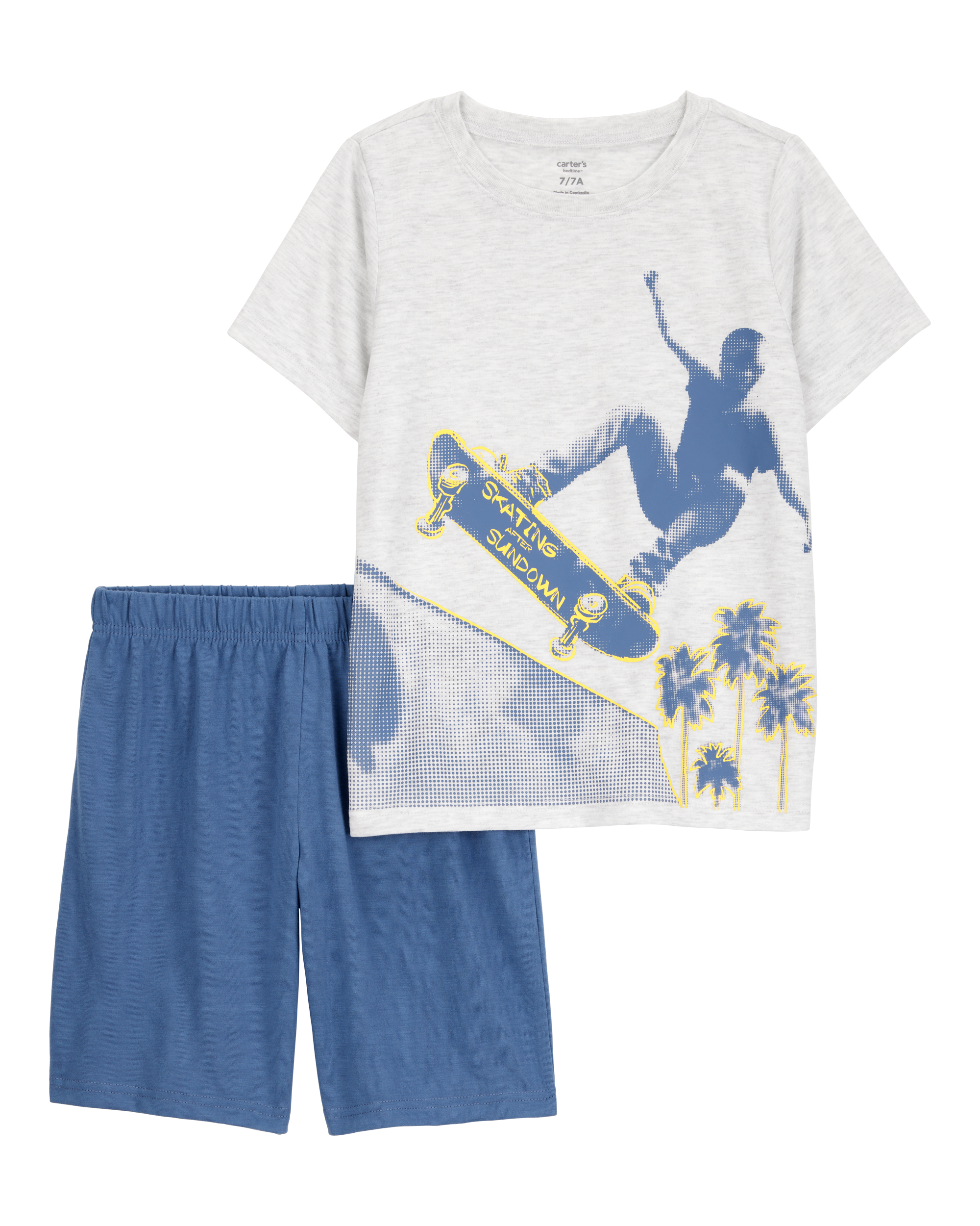 Kid Skateboard Print Loose Fit 2-Piece Pajamas Carter's