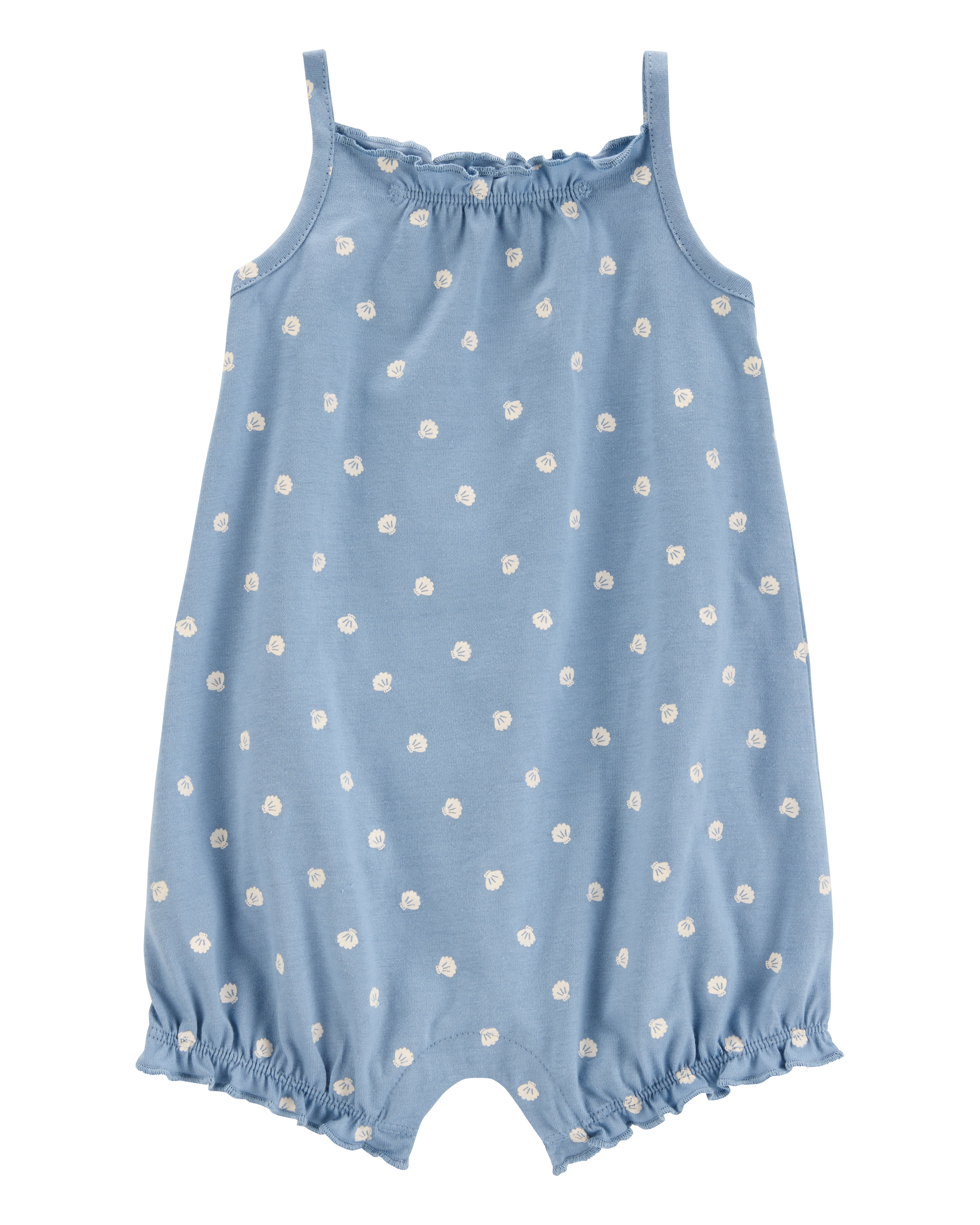 Baby Shell Cotton Romper - Blue Carter's