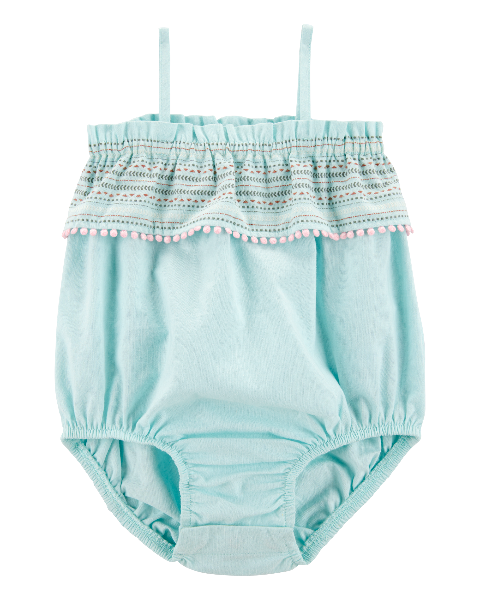 Baby Ruffle Bubble Romper - Blue Carter's