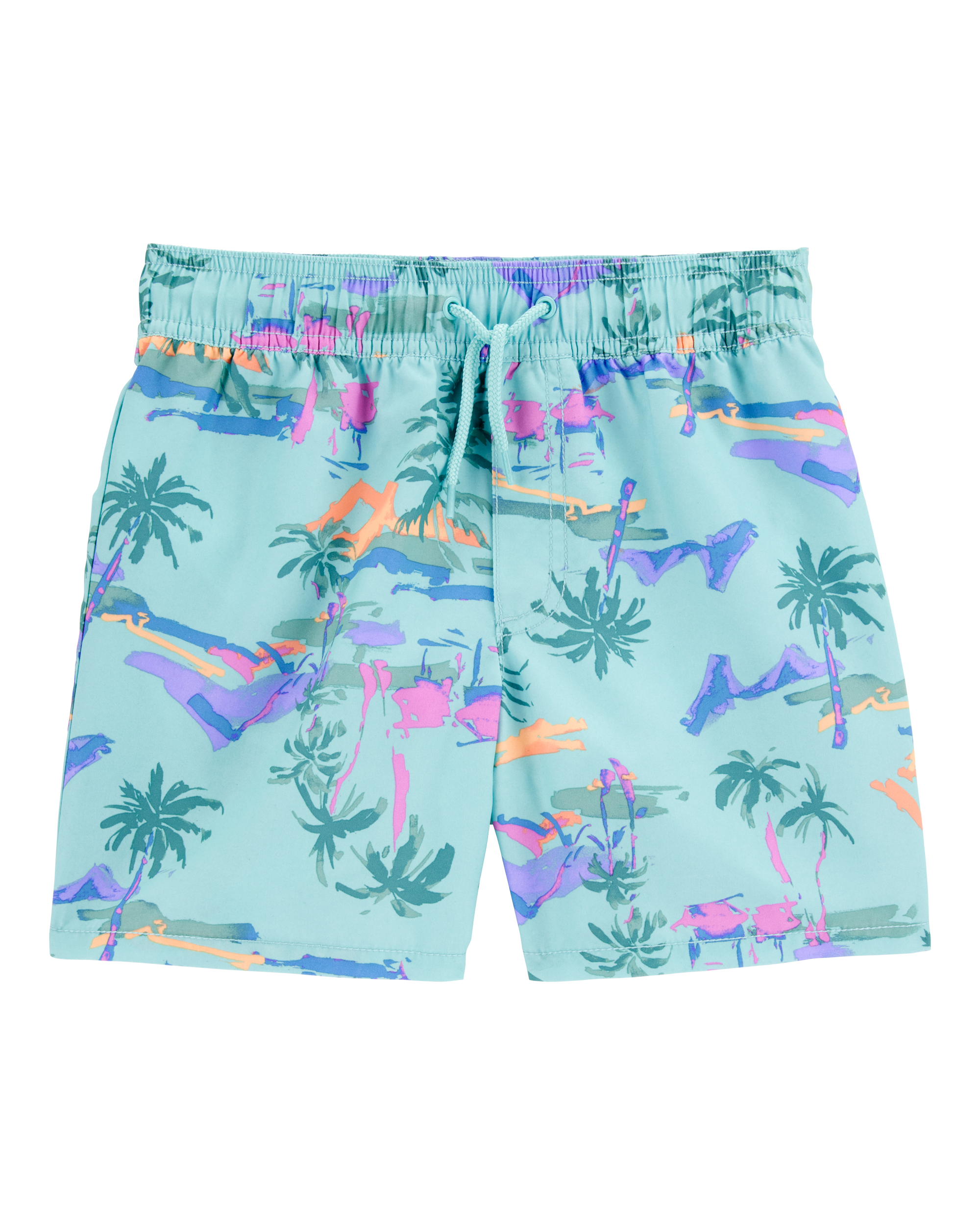 Kid Tropical-Print Pull-On Swim Trunks Carter's