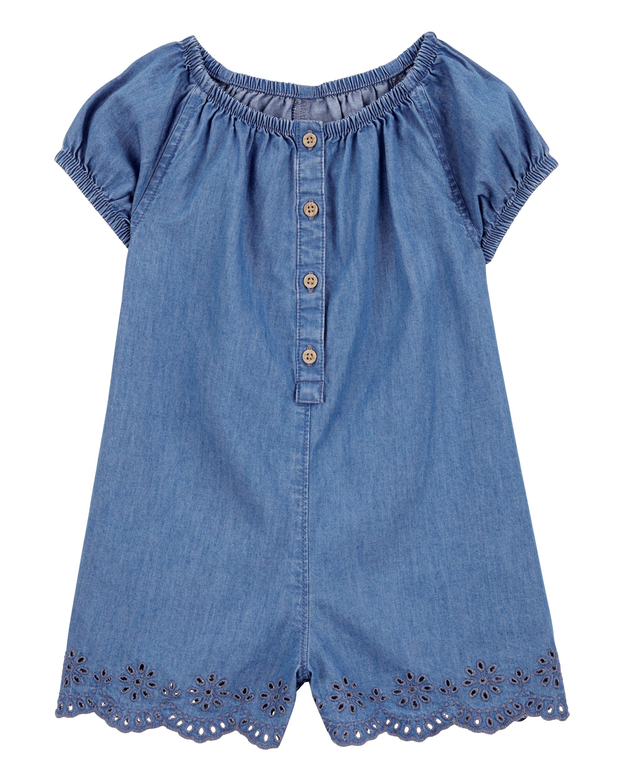 Baby Button-Front Chambray Romper Carter's