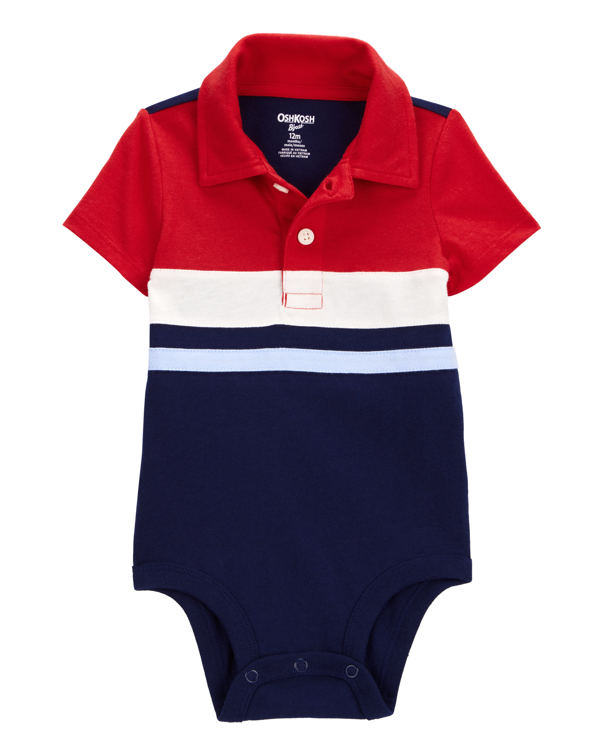 Baby Striped Colorblock Polo Bodysuit Carter's