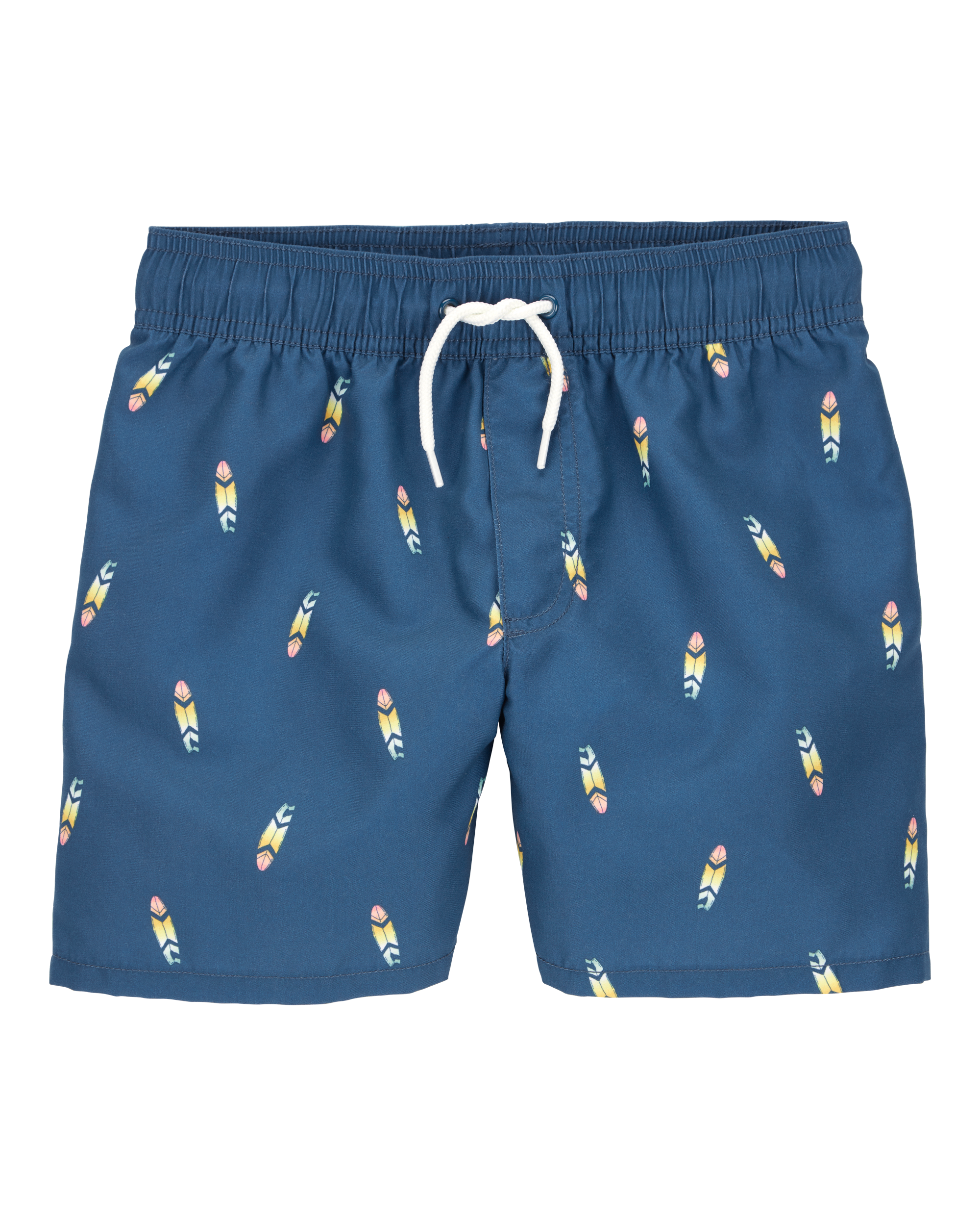 Kid Surfboard-Print Pull-On Swim Trunks Carter's