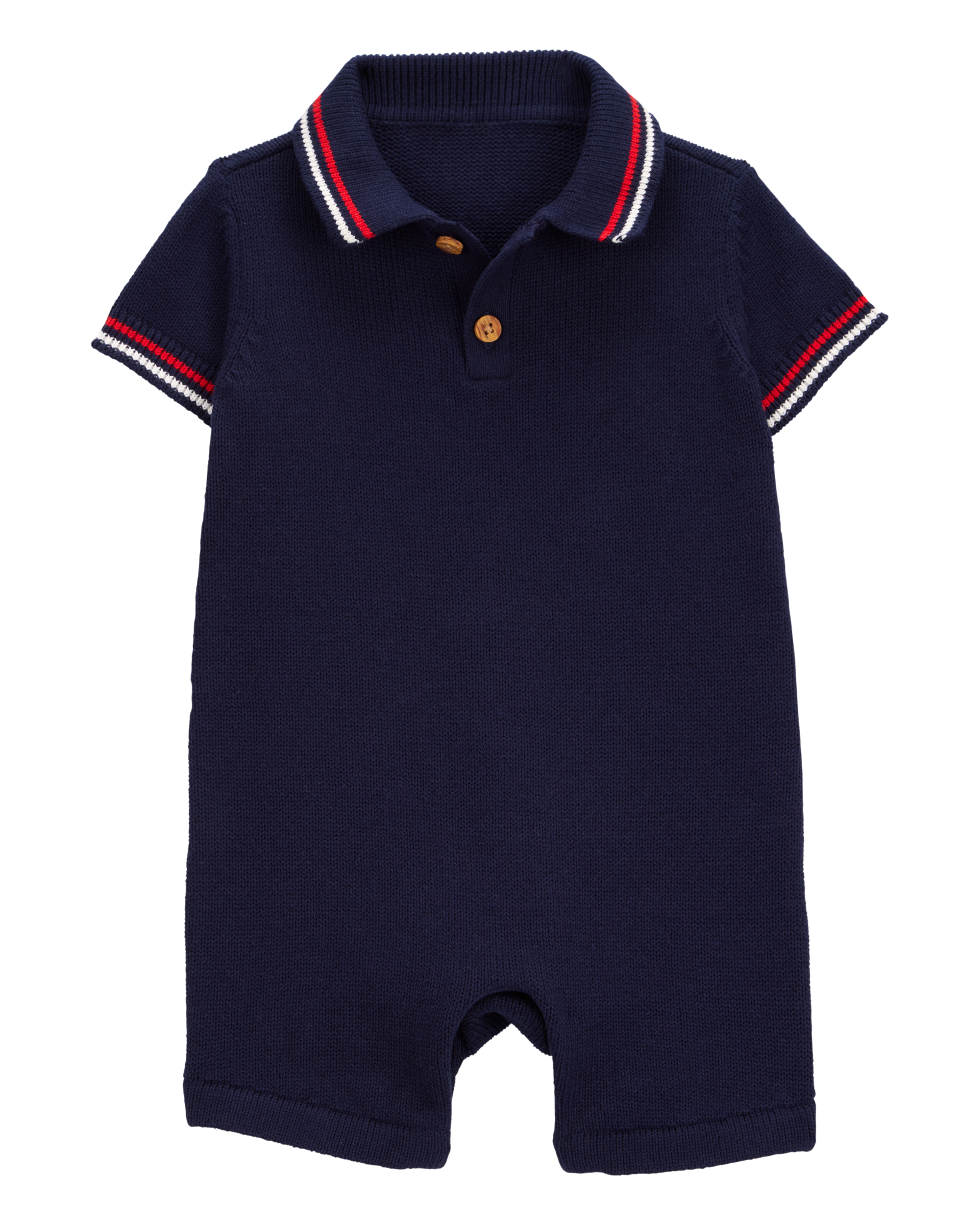 Baby Polo Knit Romper - Navy Carter's