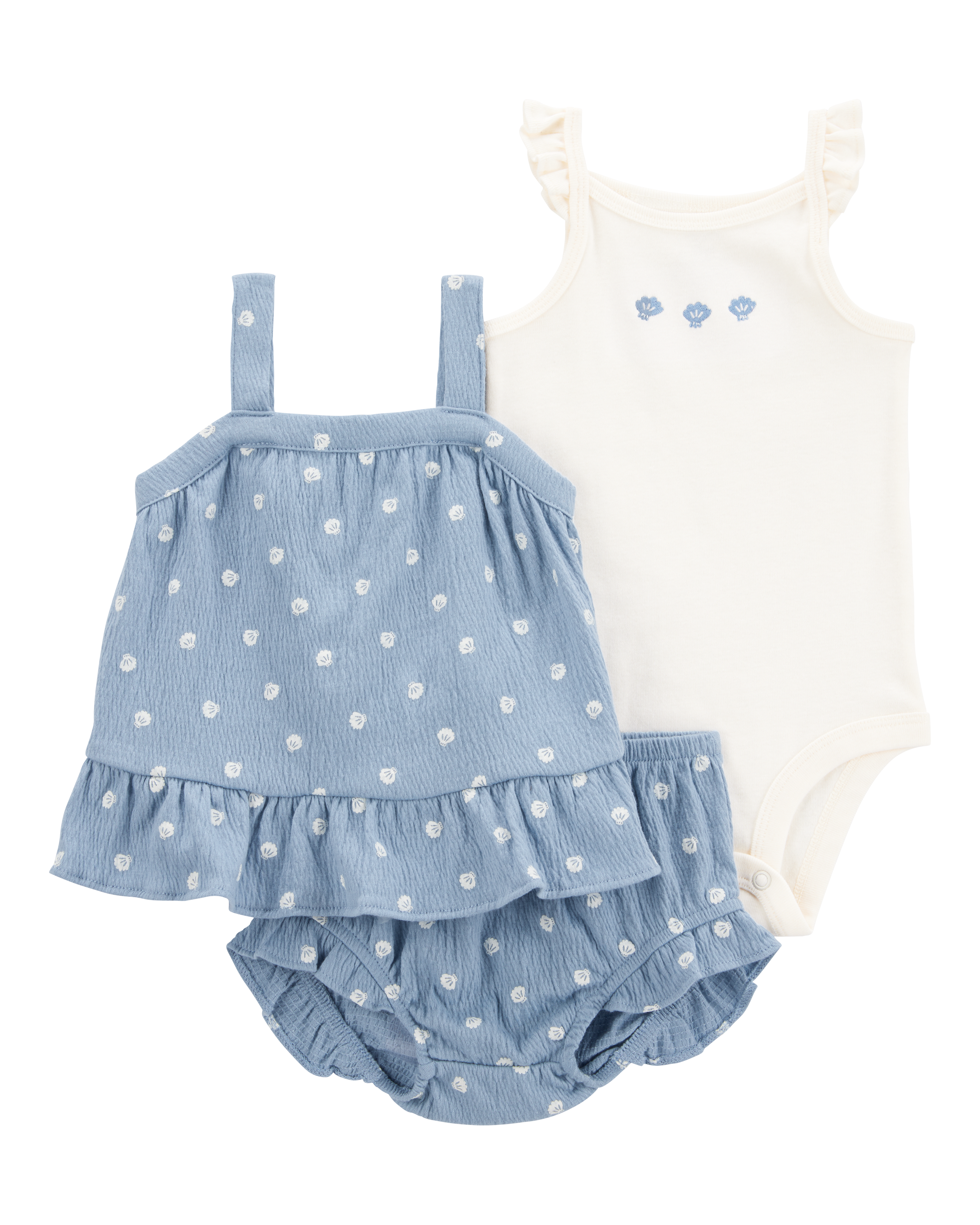 Baby 3-Piece Shell Print Little Short Set Carter's