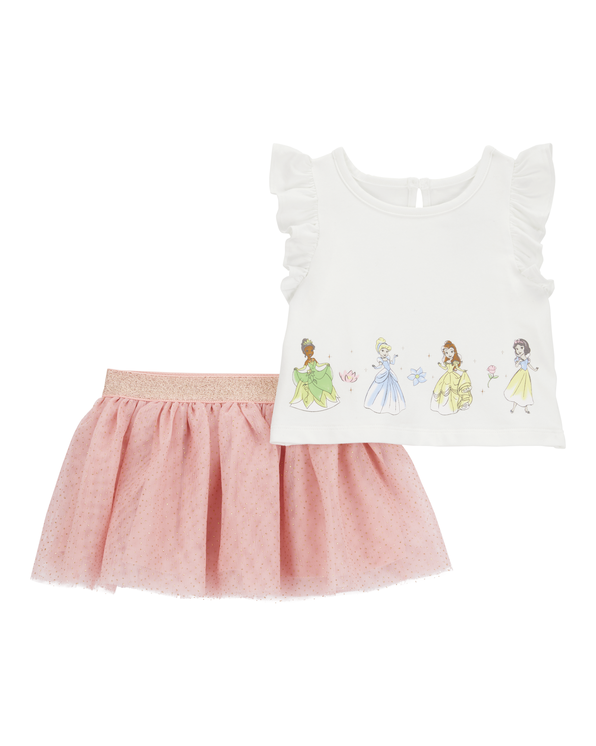 Toddler 2-Piece Disney Princess Flutter Tee & Tutu Skirt Set Carter's