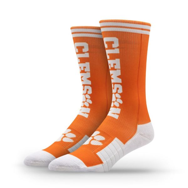 Unisex Strideline Clemson Tigers Premium 70's Bedding Crew Socks Strideline