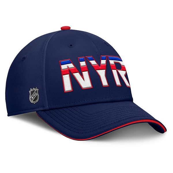 Men's Fanatics Navy/Red New York Rangers Authentic Pro Rink Team Code Flex Hat Fanatics Brands - White Label