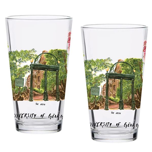 Georgia Bulldogs 2-Pack 16oz. Laura Wilcox University Pint Set Indigo Falls