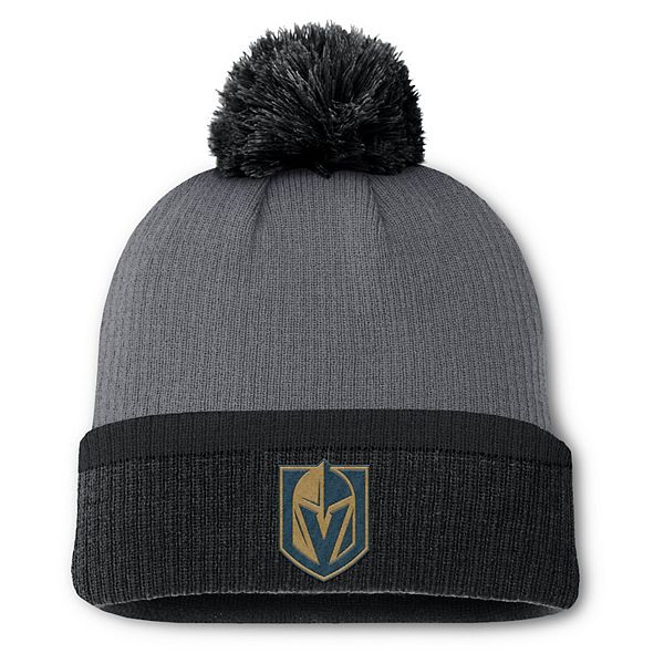 Women's Fanatics  Charcoal Vegas Golden Knights Cuffed Knit Hat with Pom Fanatics Brands - White Label