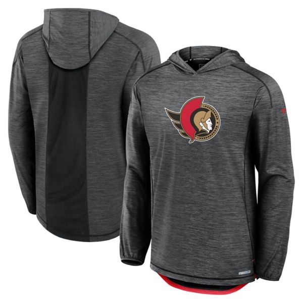 Men's Fanatics  Black Ottawa Senators Authentic Pro Rink Lightweight Pullover Hoodie Fanatics Brands - White Label