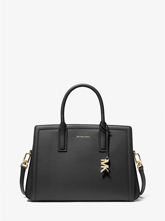 Laila Medium Leather Satchel Michael Kors