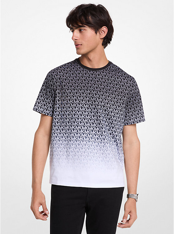 Ombré Signature Logo Cotton T-Shirt Michael Kors