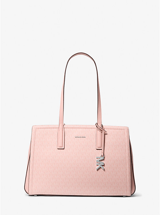 Laila Medium Signature Logo Tote Bag Michael Kors