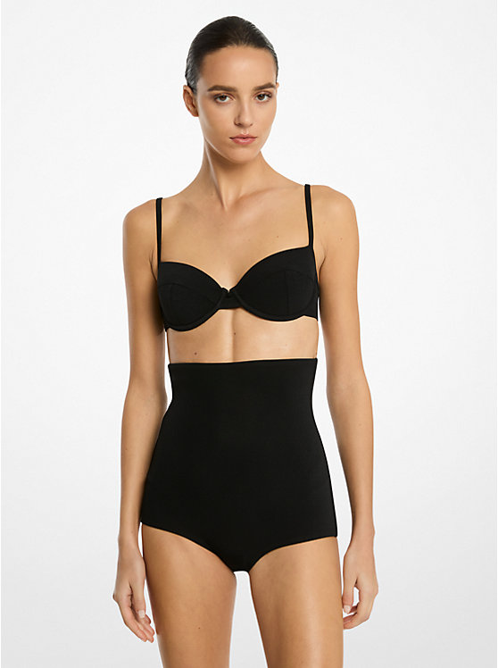 Stretch Crepe Bikini Topand Brief Set Michael Kors Collection