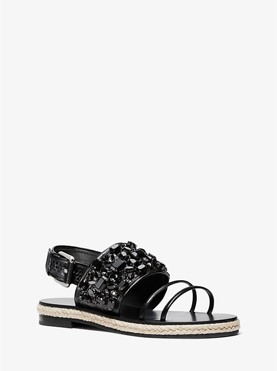 Lafayette Embellished Snakeskin Sandal Michael Kors Collection