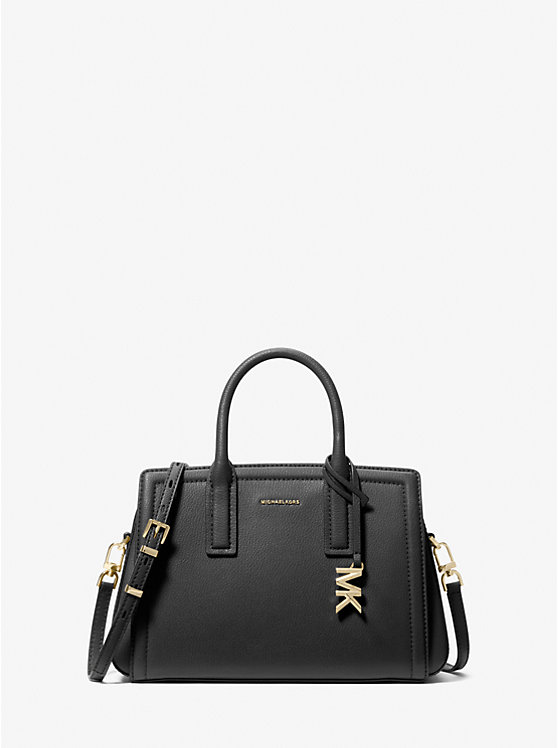 Laila Small Pebbled Leather Satchel Michael Kors