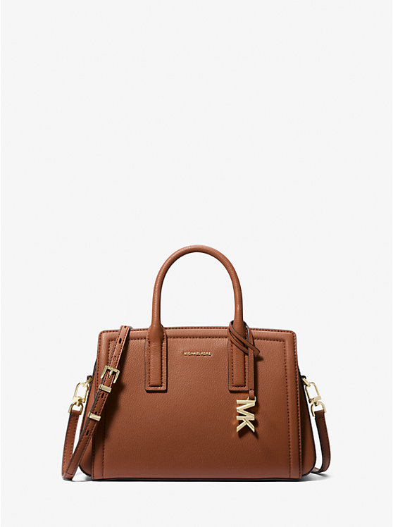 Laila Small Pebbled Leather Satchel Michael Kors