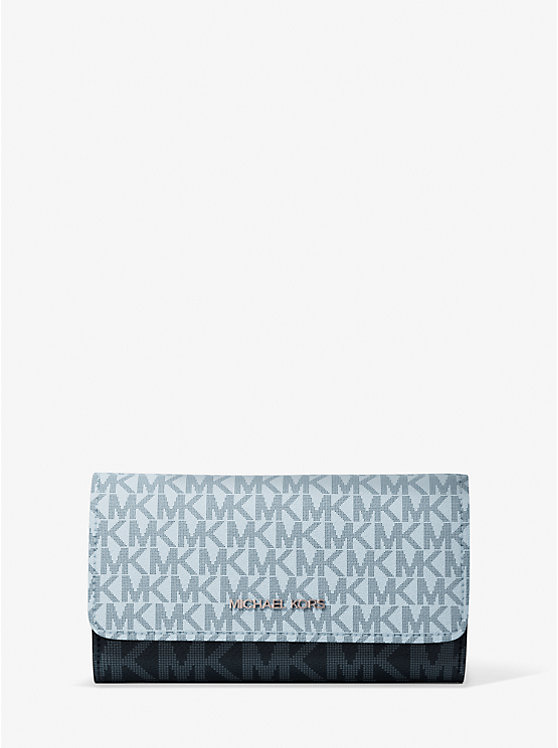 Jet Set Travel Signature Logo Tri-Fold Wallet Michael Kors