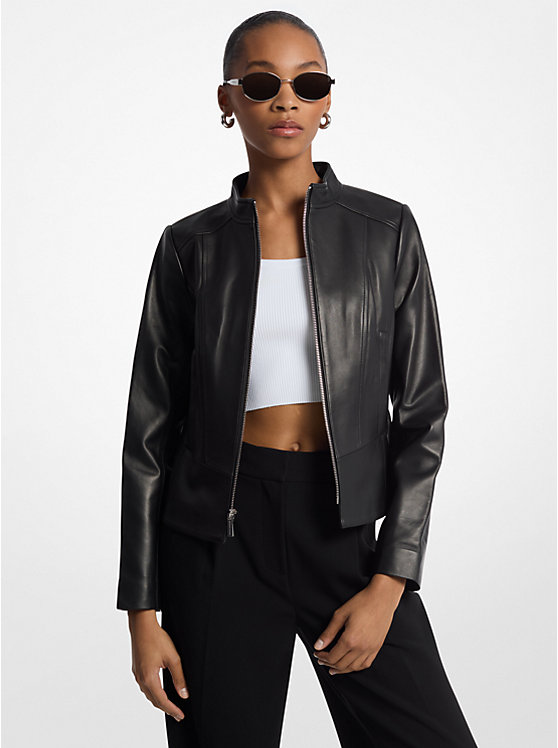 Leather Jacket Michael Kors