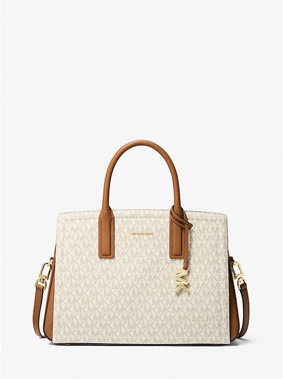 Laila Medium Signature Logo Satchel Michael Kors