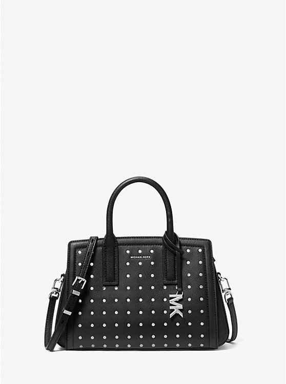 Laila Small Studded Leather Satchel Michael Kors