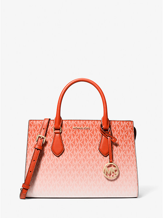 Sheila Medium Ombré Signature Logo Satchel Michael Kors