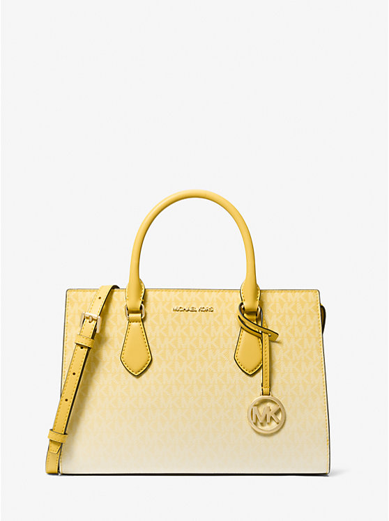 Sheila Medium Ombré Signature Logo Satchel Michael Kors