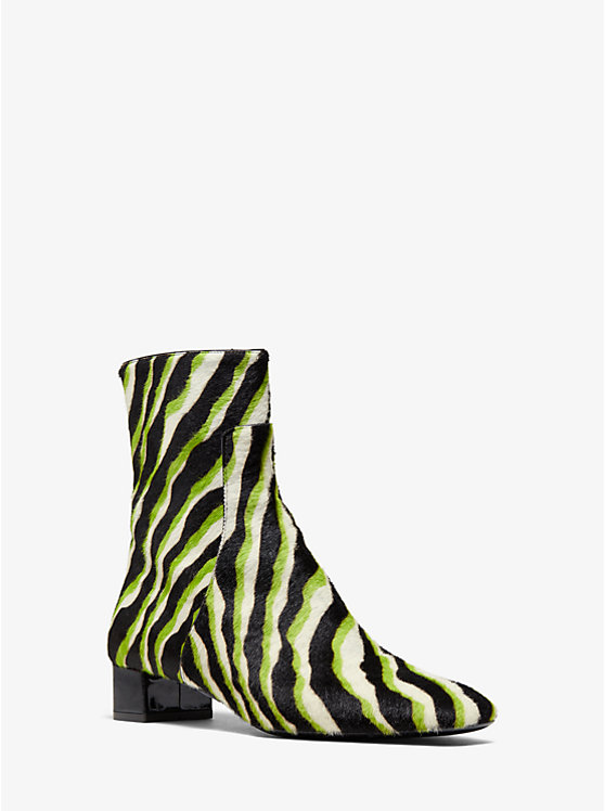 Quinn Zebra Calf Hair Ankle Boot Michael Kors Collection