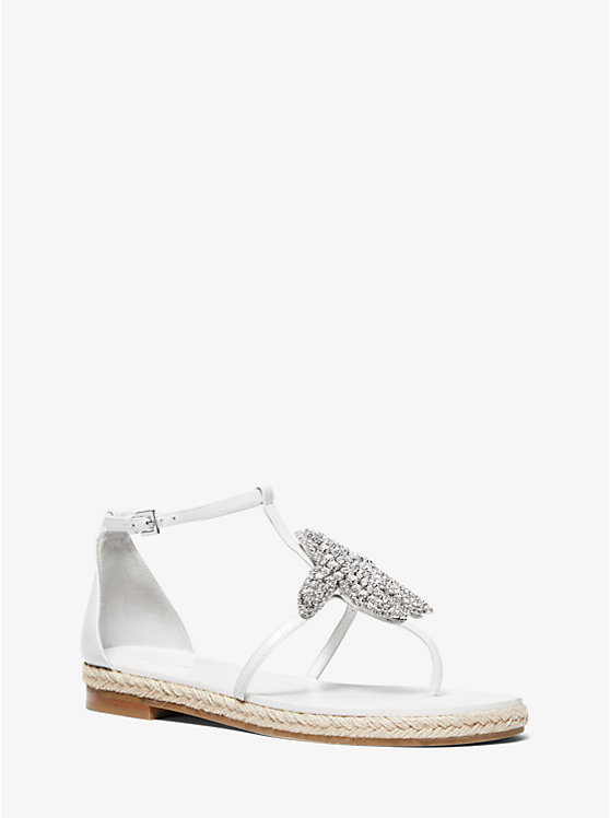 Annabeth Starfish-Embellished Leather Sandal Michael Kors Collection