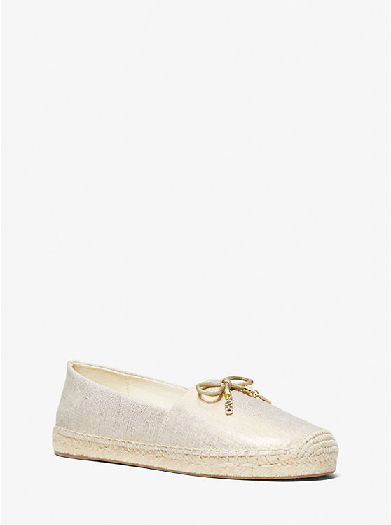 Nori Metallic Linen Slip-On Espadrille Michael Kors