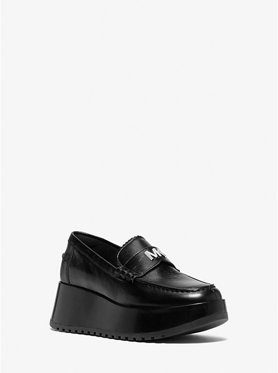 Indy Leather Platform Loafer Michael Kors