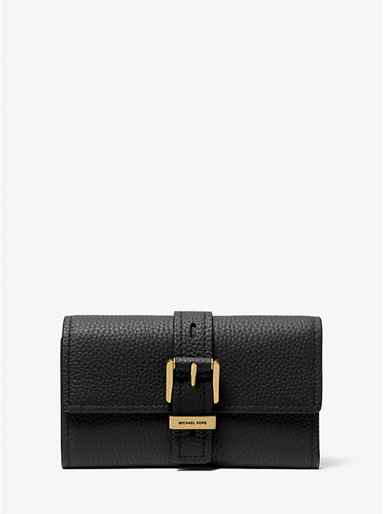 Nolita Medium Pebbled Leather Tri-Fold Wallet Michael Kors