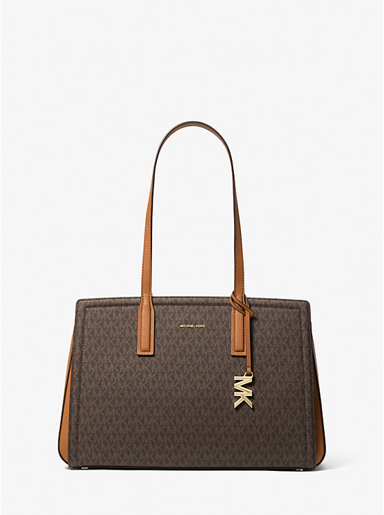 Laila Medium Signature Logo Tote Bag Michael Kors