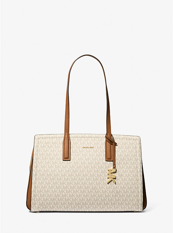 Laila Medium Signature Logo Tote Bag Michael Kors