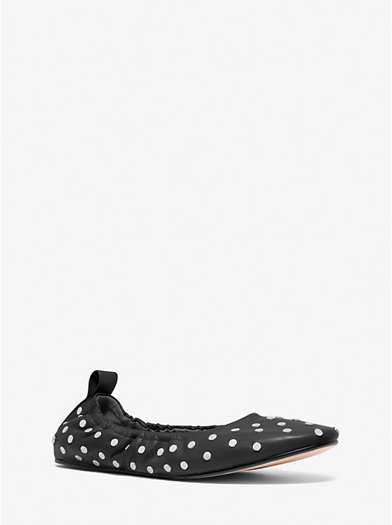 Amy Studded Leather Ballet Flat Michael Kors