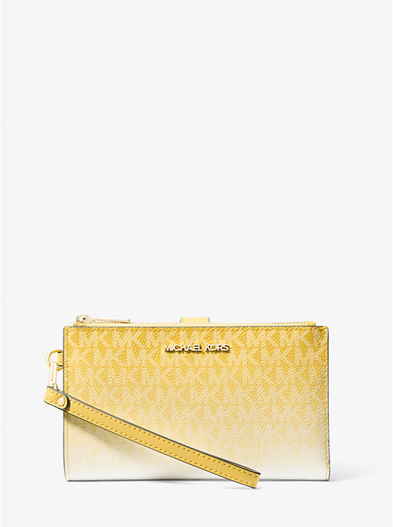 Jet Set Large Ombré Signature Logo Wristlet Michael Kors