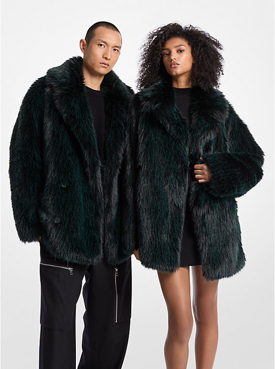 Faux Fur Peacoat Michael Kors