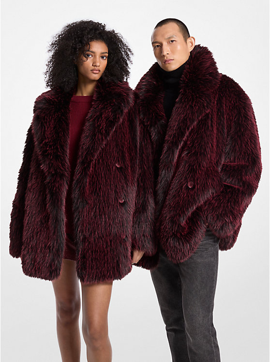 Faux Fur Peacoat Michael Kors