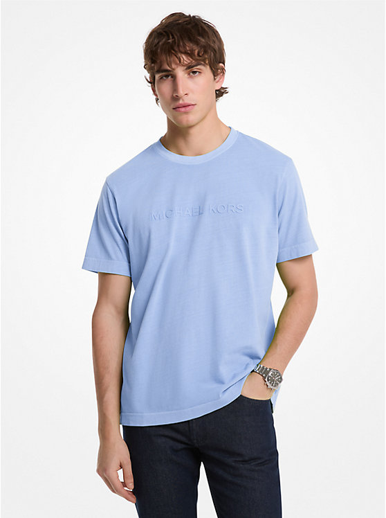 Logo Embossed Cotton T-Shirt Michael Kors