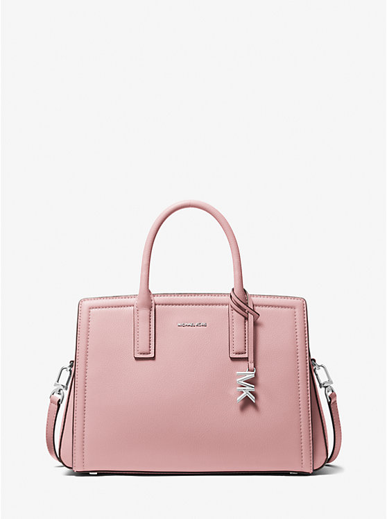 Laila Medium Leather Satchel Michael Kors