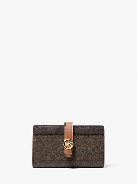 Greenwich Medium Signature Logo Wallet Michael Kors