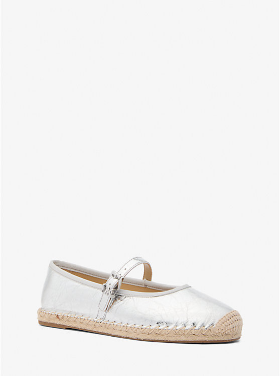 Lynn Metallic Leather Ballet Espadrille Michael Kors