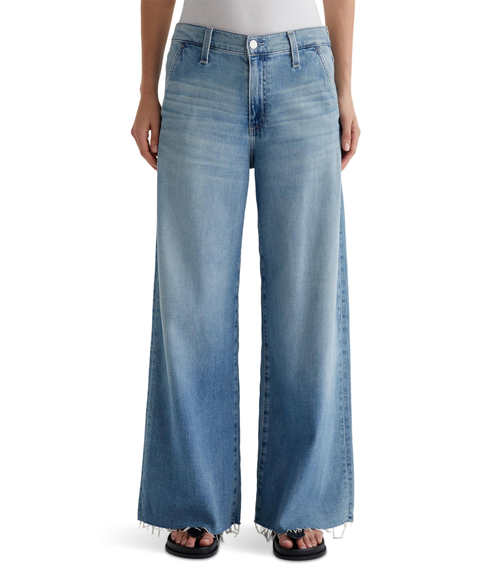 Stella Mid Rise Ankle Palazzo Jeans in Aries AG Jeans