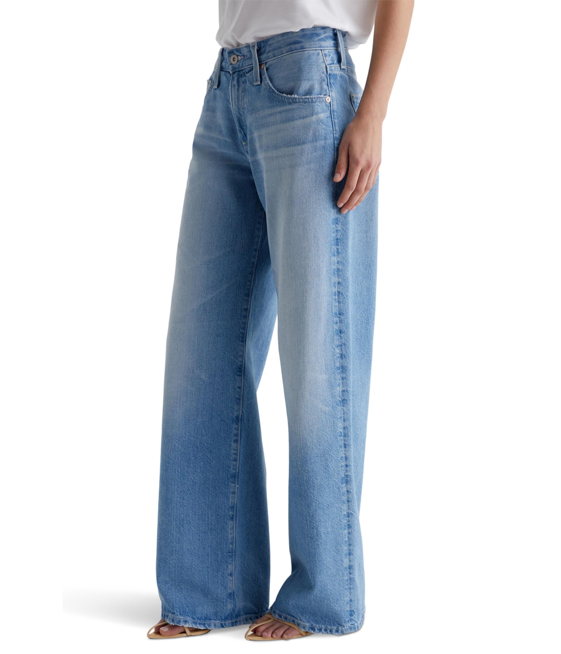 Adria Low Rise Baggy Wide Leg in Siren AG Jeans