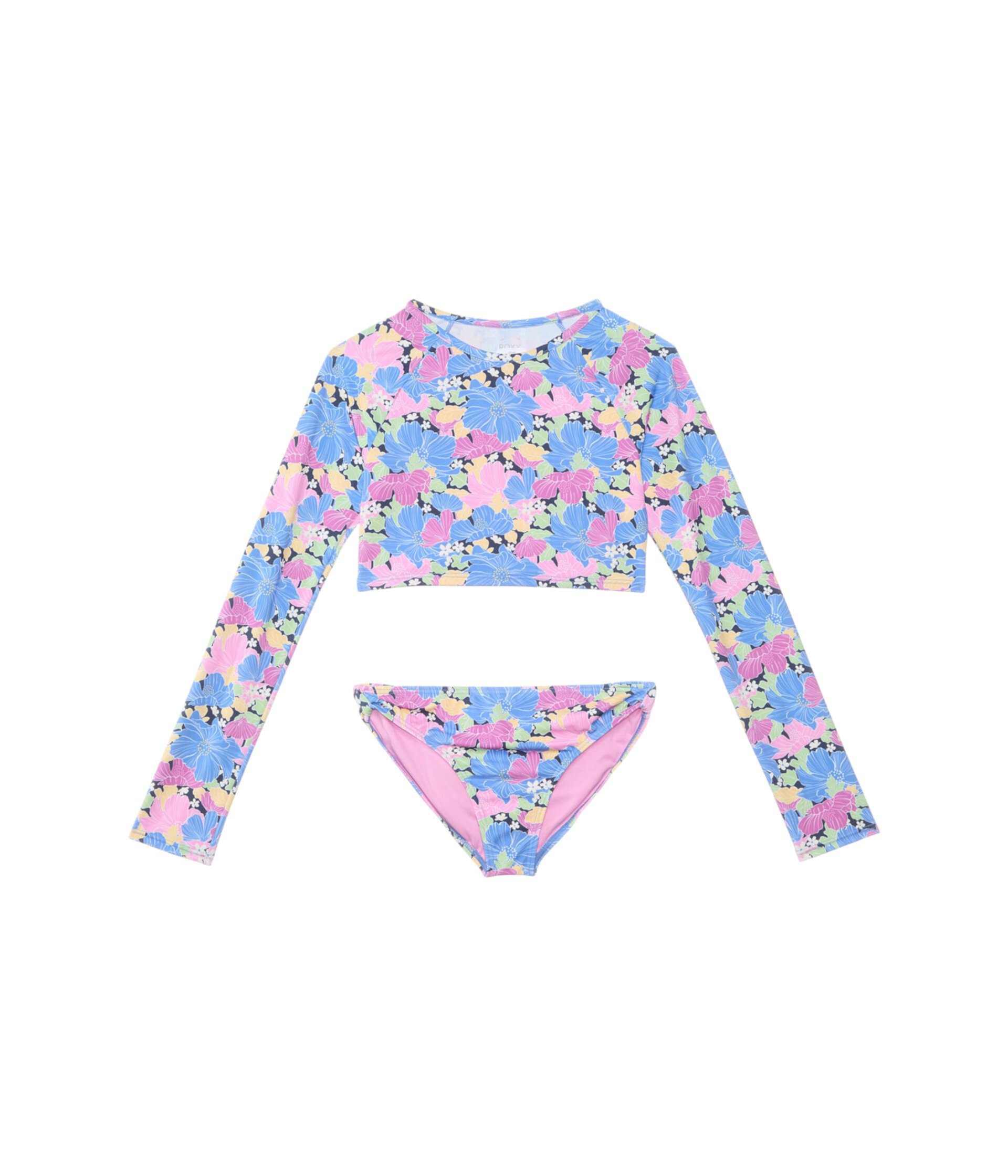 Outline Floral Crop Rg Set (Big Kid) Roxy Kids