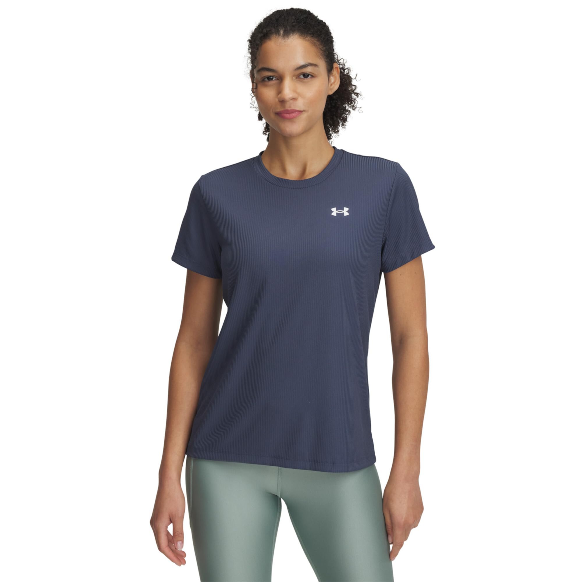 Tech Ribbed Short Sleeve Crew Neck Under Armour