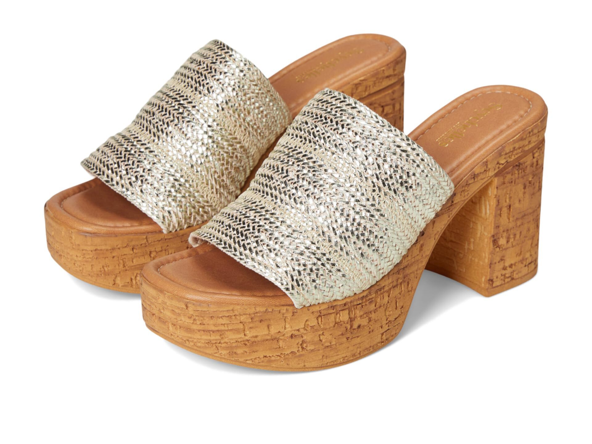 Applause Metallic Woven Sandal Seychelles