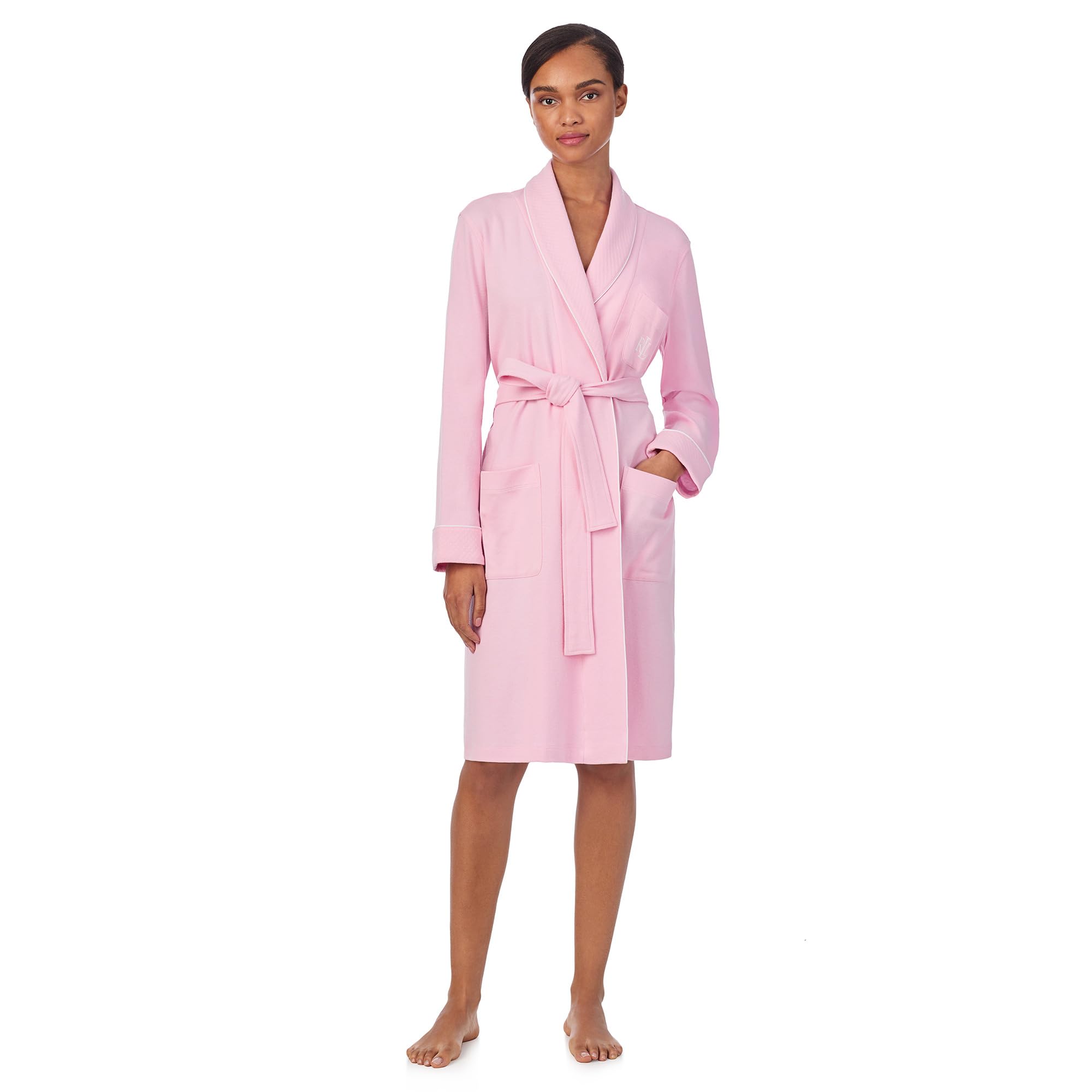 Long Sleeve Shawl Collar Wrap Robe LAUREN Ralph Lauren